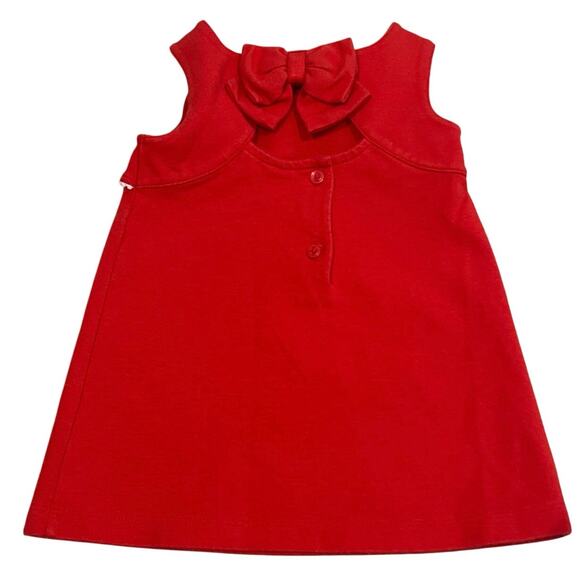 Janie and Jack Baby Girl Candy Red Ruffle Dress - Size 6-12 months - Picture 2 of 4